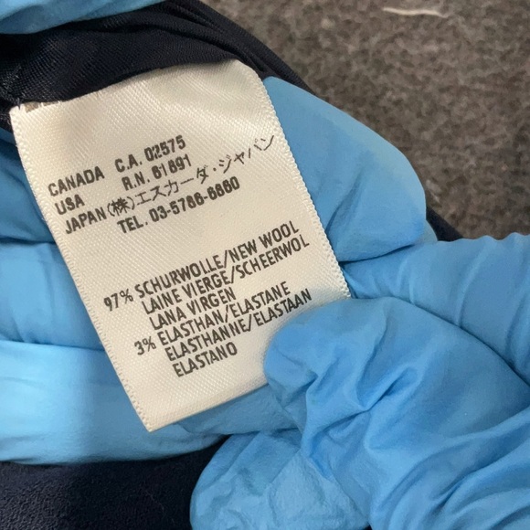 Escada Size EU 38 / US 8 Wool blazer Navy Blue Brown Buttons jacket - Picture 7 of 11